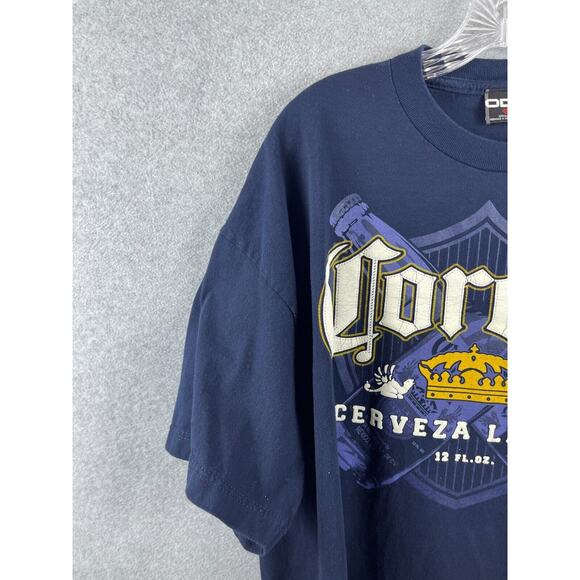 Corona Beer Cerveza League Shirt Size 2XL Blue Short Sleeve Tee Party - Picture 2 of 8